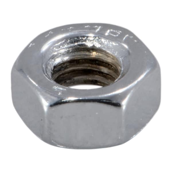 Hex Nut, M6-1.00, Steel, Class 8, Chrome Plated, 10 PK